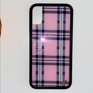 Pink striped phone case